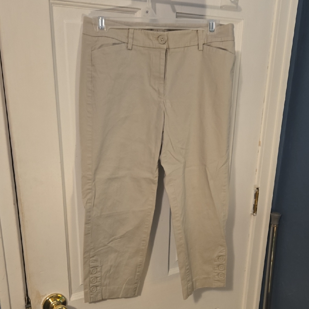 Talbots Cream Capris